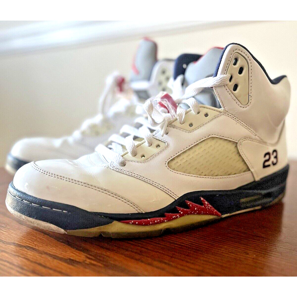 Nike Air Jordan 5 Retro Men's Size 11.5 Olympic 2011 Independence Day 136027-103